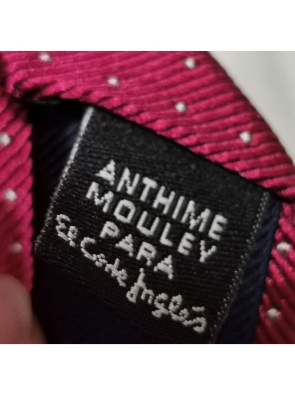 Atelier F&B red silk men's necktie - Picture 4 of 5